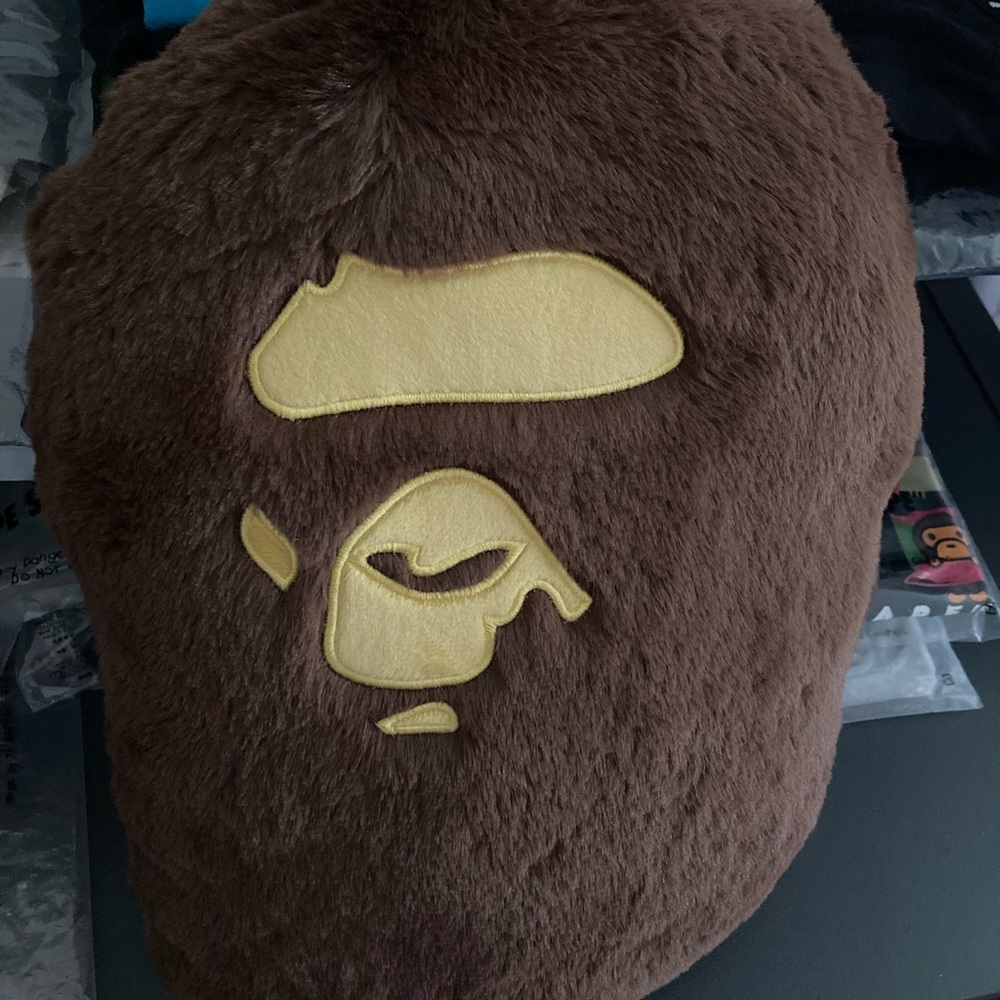 A Bathing Ape Large BAPE Head Cushion New with Dust Bag!